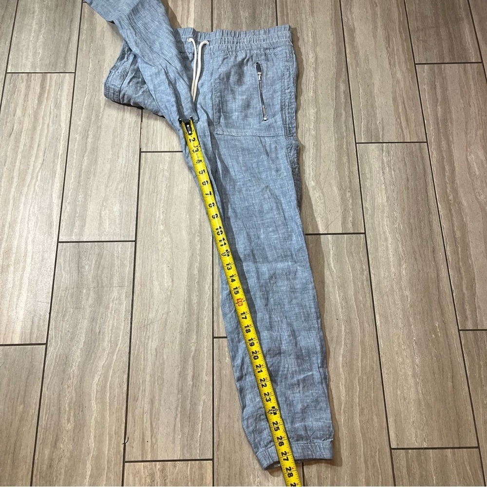 Athleta Cabo Womens Light Weight Linen Jogger Pants in Chambray Blue, Size 4 - Picture 2 of 8